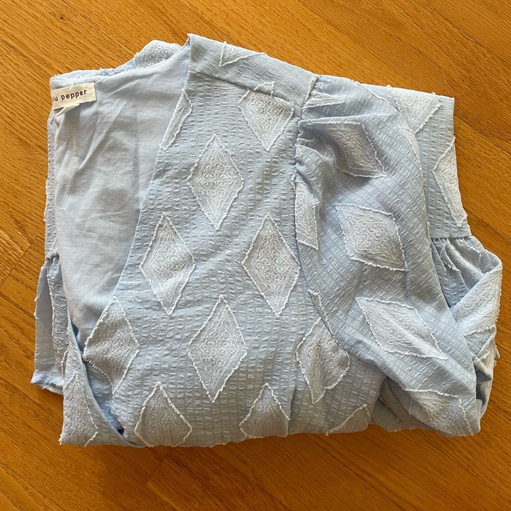 Blue Appliqué Dress